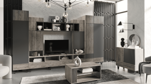 Гостиная Ноктюрн-28 №2 МДФ (Ширина 900 х Глубина 450 мм х Высота 500 мм)