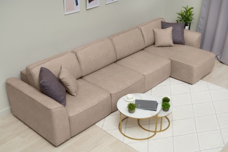Диван угловой еврокнижка Имир MODOOL MAX бежевый