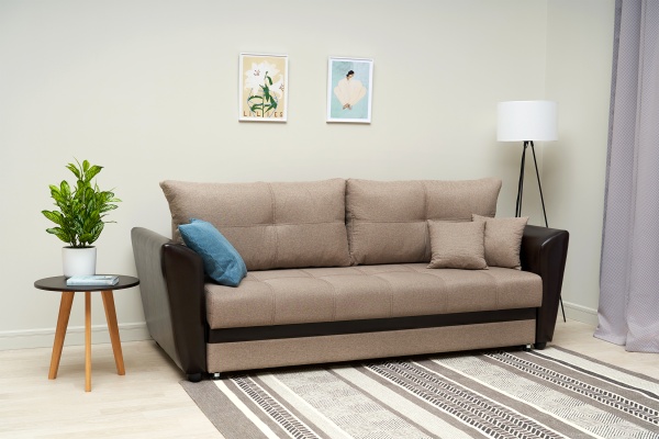 Диван еврокнижка Амстердам бежевый