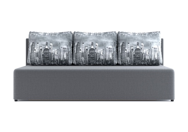 Диван еврокнижка Нексус серый / город серый