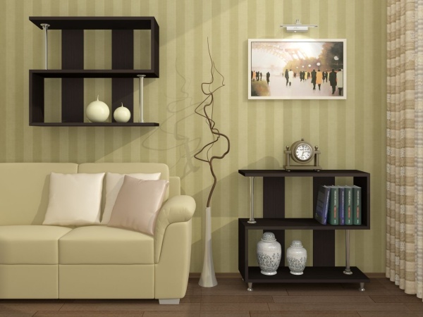 Стеллаж Двойной Универсальный с Хромированными Опорами/Разные Цвета