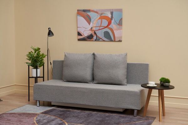 Диван еврокнижка Этно лайт серый