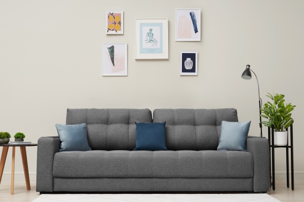 Диван еврокнижка Рон 2.0 серый