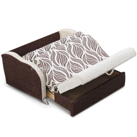 Диван Аккордеон Раскладной с Мягкими Подлокотниками и Ящиком для Белья/Разные Цвета и Размеры