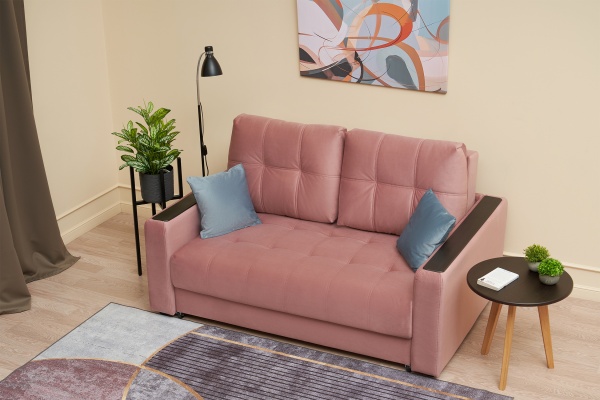 Диван выкатной Рон Compact розовый