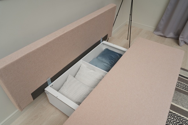 Диван еврокнижка Этно лайт бежевый / принт мозаика