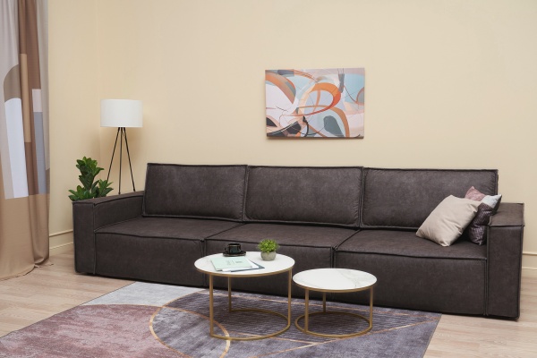 Диван еврокнижка Церра MAX серо-коричневый