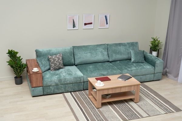 Диван пантограф Рон MODOOL MAX с баром бирюзовый