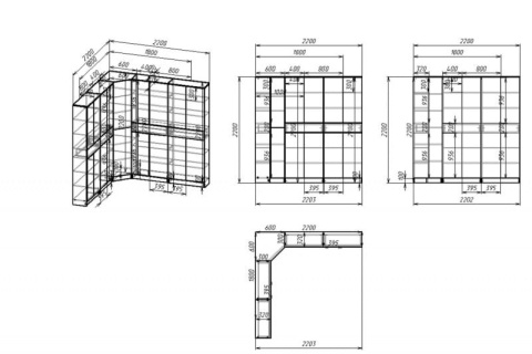Книжный шкаф Мебелайн-24