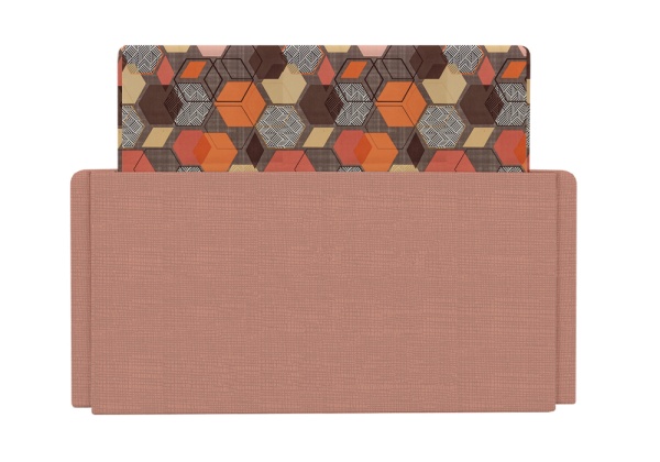 Диван выкатной Виктория-5 с узором розовый