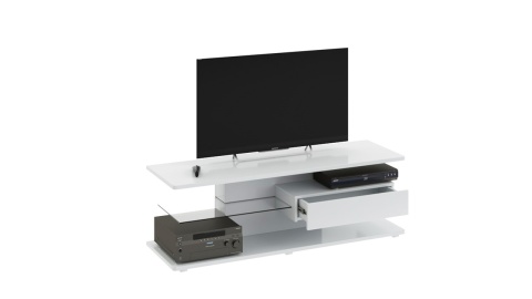 Тумба ТВ тип 1 «Diamond» (Белый глянец)/Ш-1400 × В-460 × Г-440 мм