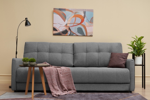 Диван еврокнижка Рон Loft серый