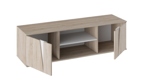 Тумба ТВ тип 4 (Дуб сонома/Белый)/Ш-1550 × В-440 × Г-438 мм
