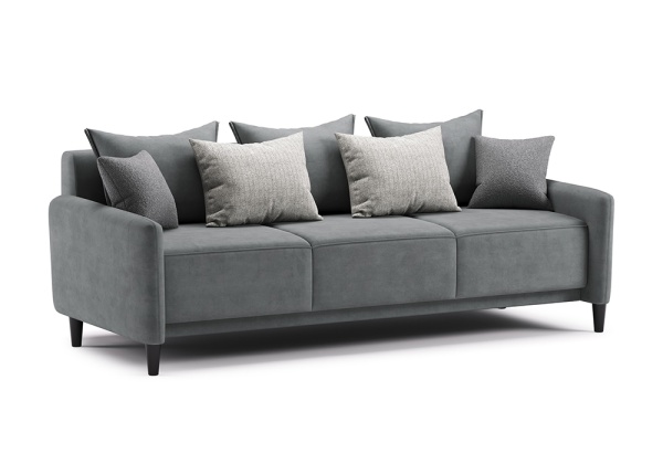 Диван тик-так Дакота серый / белый 