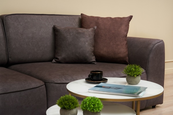 Диван еврокнижка Имир MAX SE серо-коричневый