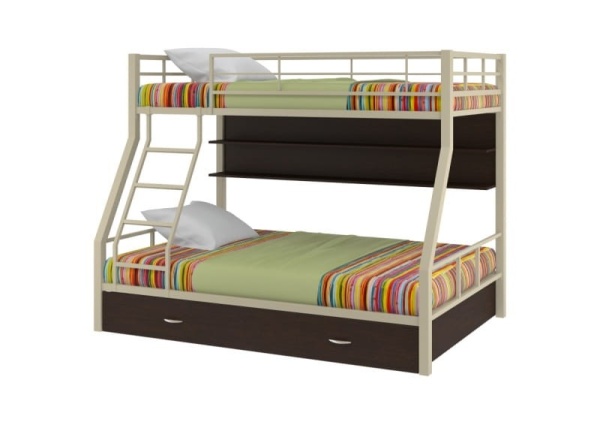 Двухъярусная кровать "Гранада 1" с полкой и ящиком