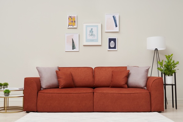 Диван еврокнижка Имир SE оранжевый