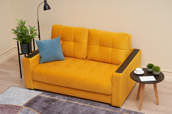 Диван выкатной Рон Compact желтый