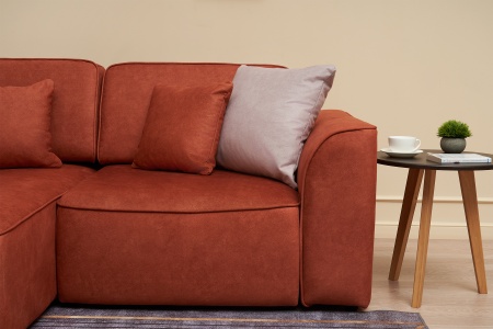 Диван угловой еврокнижка Имир MODOOL оранжевый