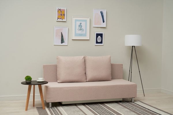 Диван еврокнижка Этно лайт бежевый