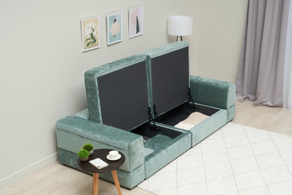 Диван Рон MODOOL бирюзовый