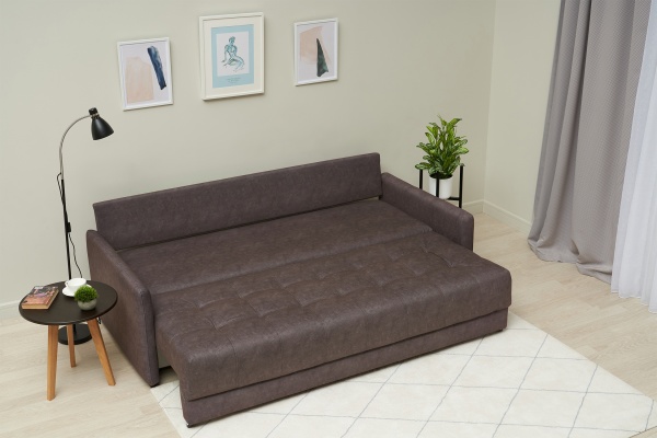 Диван еврокнижка Рон Loft серо-коричневый