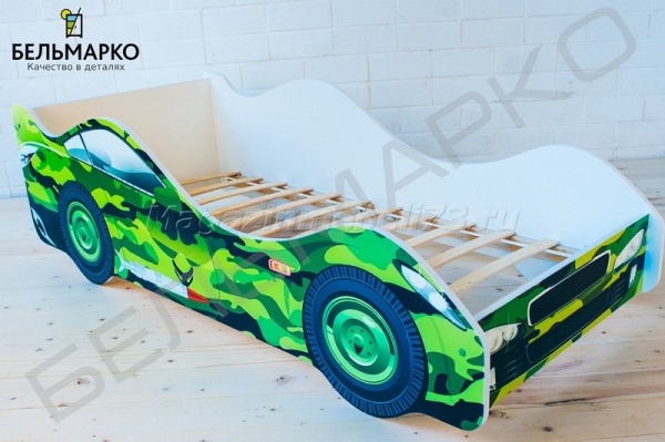 Детская кровать-тачка ХАКИ