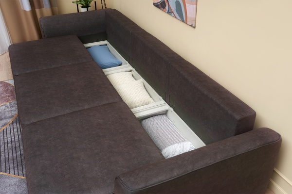 Диван еврокнижка Имир MAX SE серо-коричневый