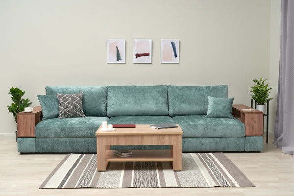 Диван пантограф Рон MODOOL MAX с барами бирюзовый