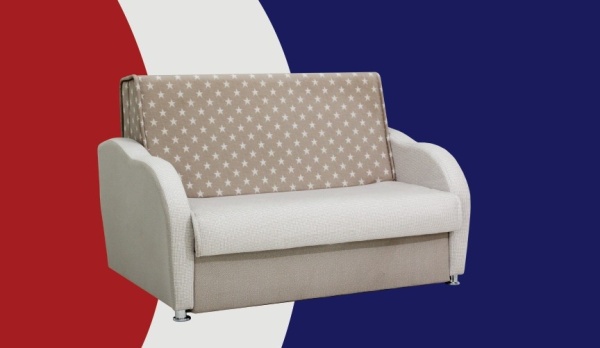 Диван Аккордеон Раскладной с Мягкими Подлокотниками и Ящиком для Белья/Разные Цвета и Размеры