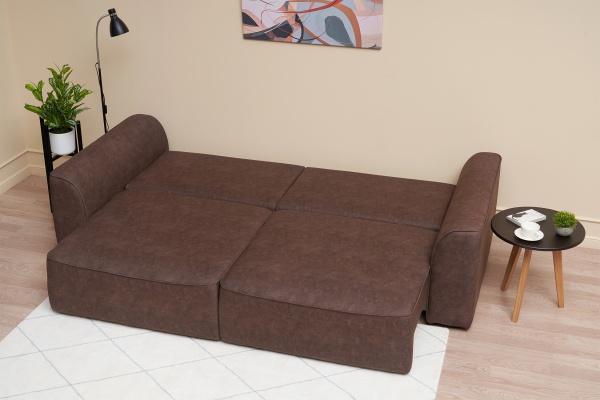 Диван еврокнижка Имир SE коричневый