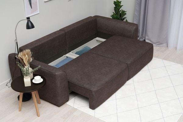 Диван еврокнижка Имир SE серо-коричневый