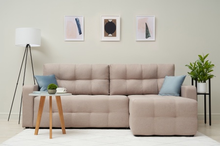 Диван угловой еврокнижка Калипсо euro SE бежевый