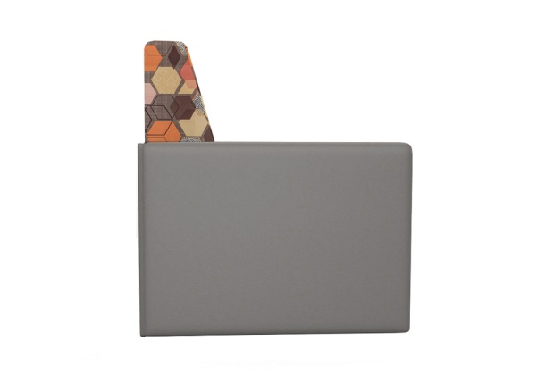 Диван выкатной Виктория-5 с узором коричневый