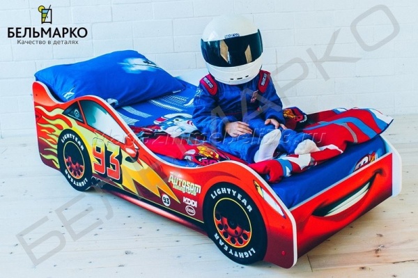 Детская кровать-тачка ТАЧКА КРАСНАЯ
