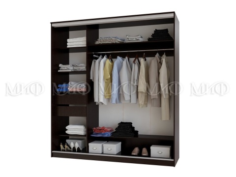 Шкаф-Купе Альянс (Ш-1000/1500/2000 х Г-600 х В-2200 мм)/Разные Цвета